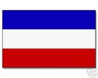 Serbien und Montenegro Stockflagge 30*45 cm