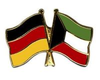 Deutschland - Kuwait  Freundschaftspin ca. 22 mm