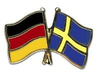Deutschland - Schweden  Freundschaftspin ca. 22 mm