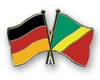 Deutschland - Kongo Republik  Freundschaftspin ca. 22 mm