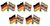 Deutschland - Surinam  Freundschaftspin ca. 22 mm