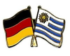 Deutschland - Uruguay  Freundschaftspin ca. 22 mm