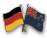 Deutschland - Neuseeland  Freundschaftspin ca. 22 mm