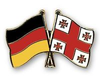 Deutschland - Georgien  Freundschaftspin ca. 22 mm