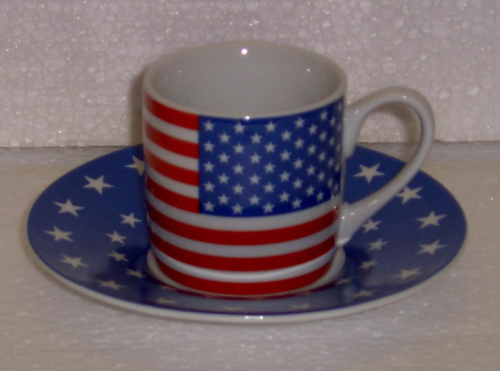 Espressotasse mit USA Flagge