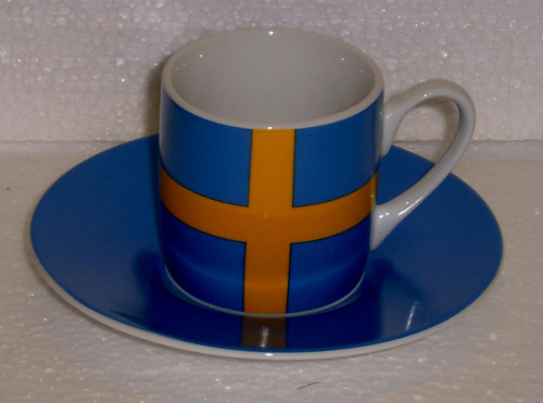 Espressotasse mit Schwedischer Flagge