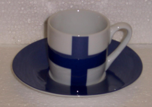 Espressotasse mit Finnland Flagge