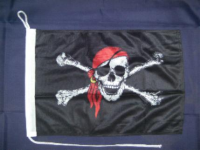 Boots/ Motorradflagge Pirat mit Kopftuch