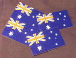 Australien Flaggenaufkleber 4er Set 8 x 5 cm