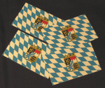 4 Aufkleber Bayern mit Wappen  8 x 5 cm