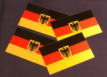 4 Aufkleber Deutschland mit Adler 8 x 5 cm