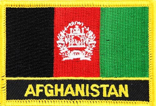 Afghanistan Flaggenpatch mit Ländername