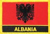 Albanien  Flaggenpatch mit Ländername