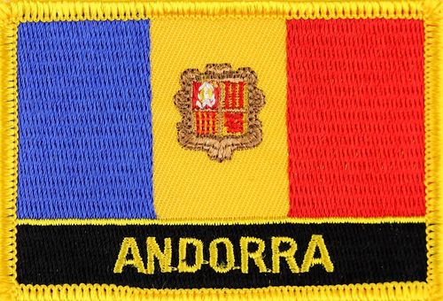 Andorra Flaggenpatch mit Ländername
