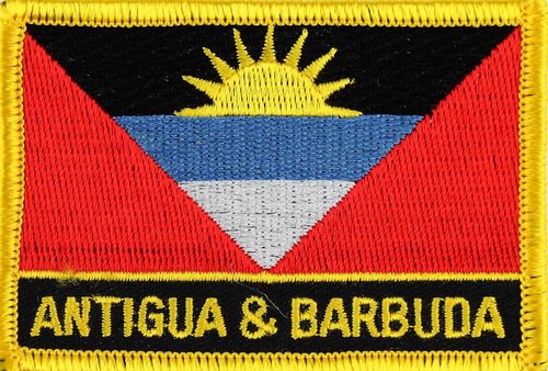 Antigua und Barbuda Flaggenpatch mit Ländername