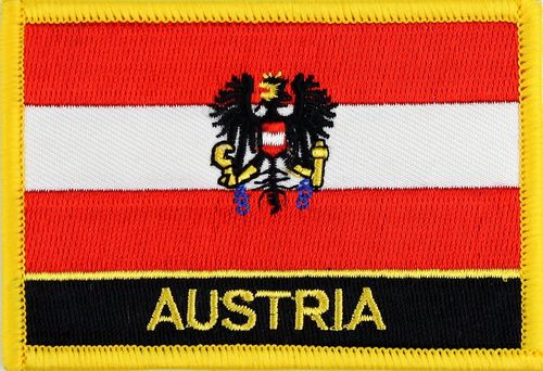 Österreich mit Adler Flaggenpatch mit Ländername