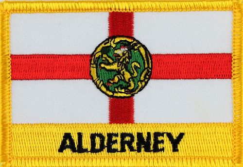 Alderney Flaggenpatch mit Ländername