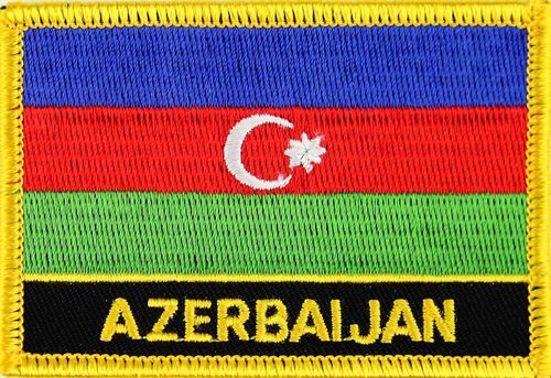 Aserbaidschan Flaggenpatch mit Ländername