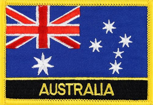 Australien Flaggenpatch mit Ländername