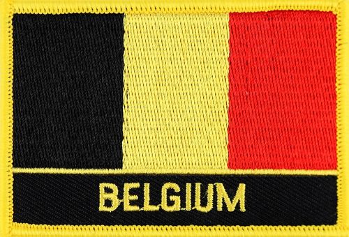 Belgien Flaggenpatch mit Ländername