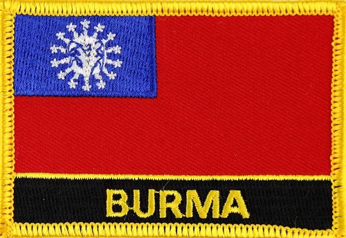 Burma Flaggenpatch mit Ländername