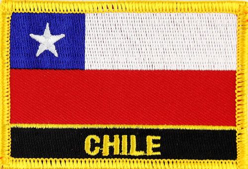 Chile Flaggenpatch mit Ländername