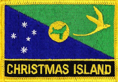 Weihnachtsinseln Flaggenpatch mit Ländername