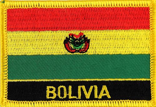 Bolivien Flaggenpatch mit Ländername