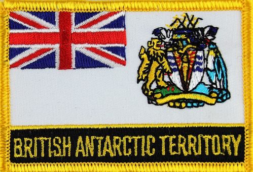 Britische Antartis Flaggenpatch mit Ländername
