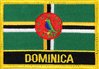 Dominica Flaggenpatch mit Ländername