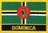 Dominica Flaggenpatch mit Ländername