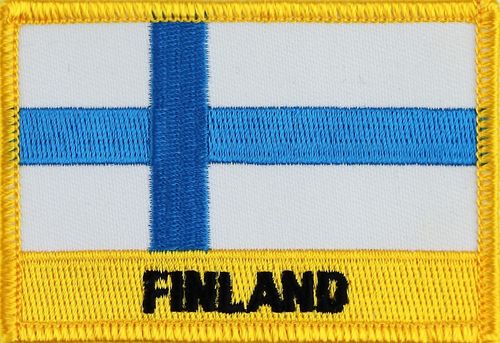 Finnland Flaggenpatch mit Ländername