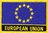Europa Flaggenpatch mit Ländername