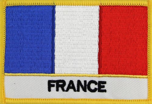 Frankreich Flaggenpatch mit Ländername