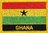 Ghana Flaggenpatch mit Ländername