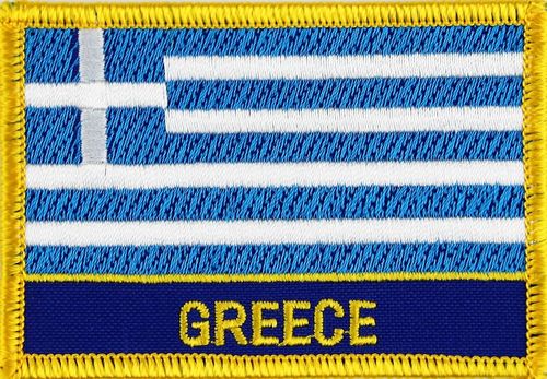 Griechenland Flaggenpatch mit Ländername