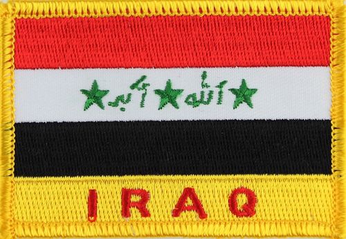 Irak  Flaggenpatch mit Ländername
