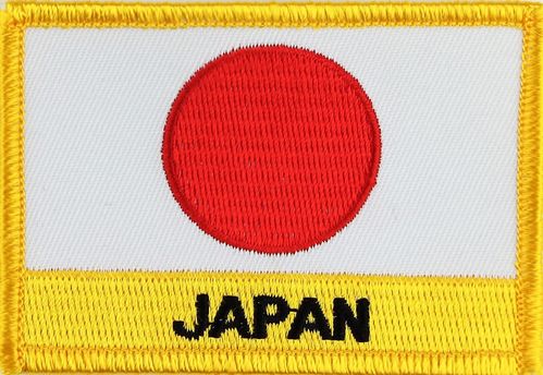 Japan Flaggenpatch mit Ländername