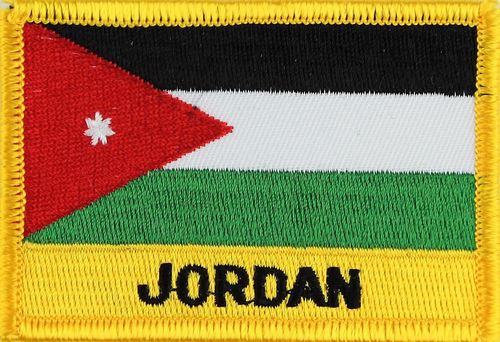 Jordanien  Flaggenpatch mit Ländername