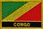 Kongo  Flaggenpatch mit Ländername