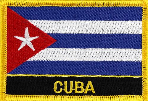 Kuba Flaggenpatch mit Ländername