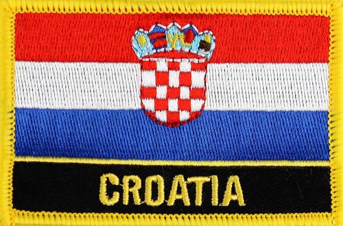Kroatien Flaggenpatch mit Ländername