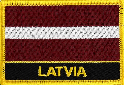 Lettland  Flaggenpatch mit Ländername