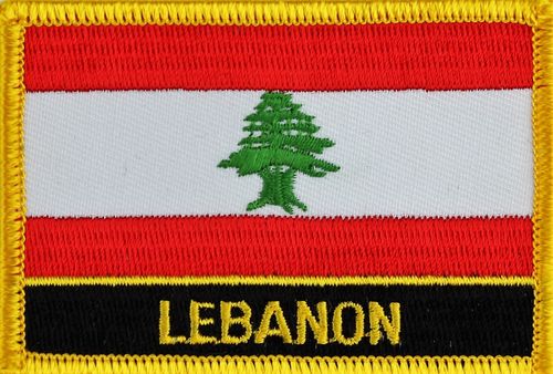 Libanon Flaggenpatch mit Ländername