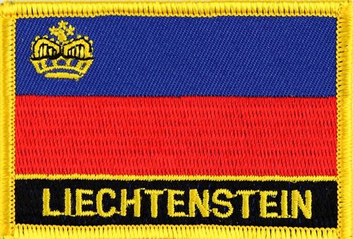 Liechtenstein Flaggenpatch mit Ländername