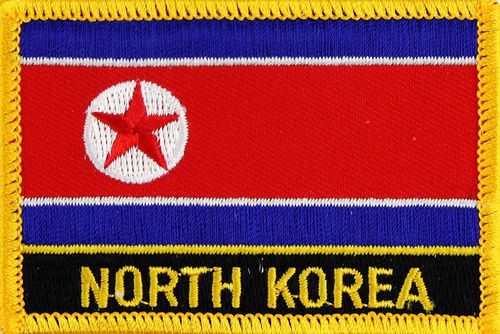Nord Korea Flaggenpatch mit Ländername