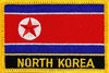 Nord Korea Flaggenpatch mit Ländername