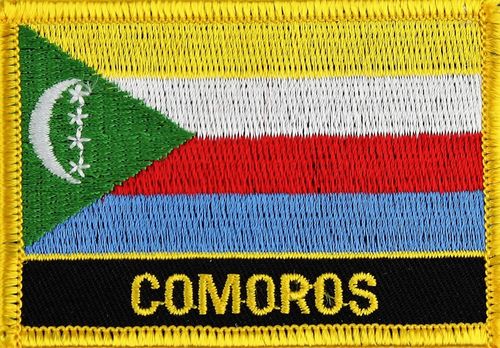 Komoren  Flaggenpatch mit Ländername