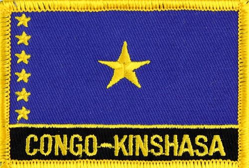 Kongo Kinshasa  Flaggenpatch mit Ländername