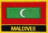 Malediven  Flaggenpatch mit Ländername